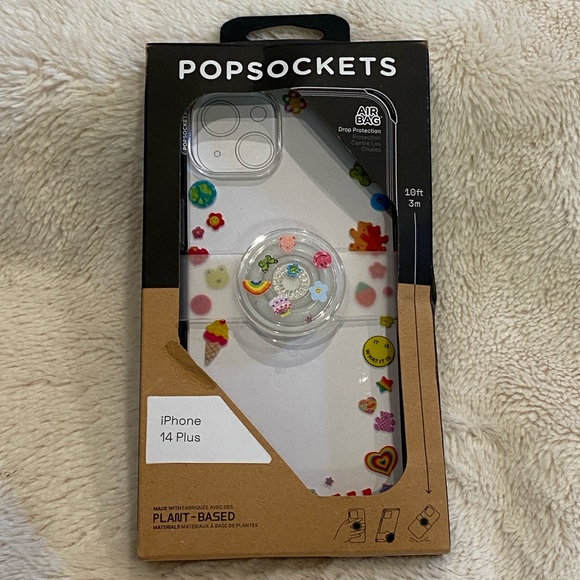 PopSockets Indie Stickers Plant-Based Case with PopGrip for iPhone 14 Plus NWT - Picture 2 of 6